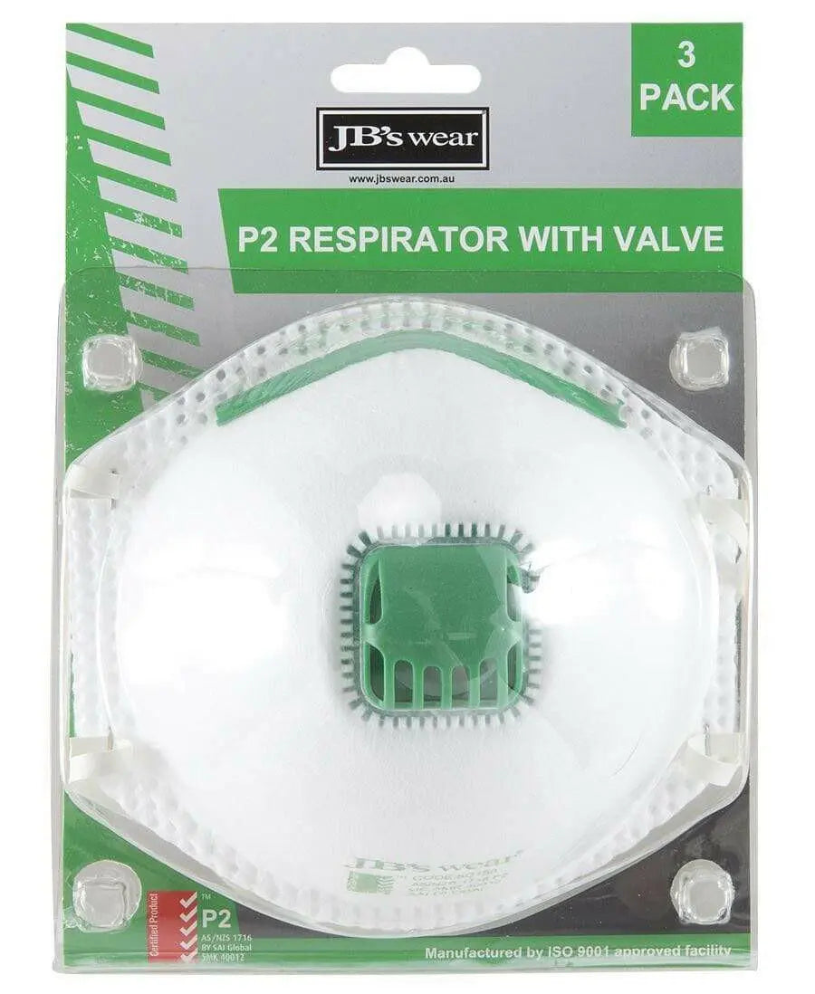 Blister (3pc) P2 Respirator with Valve 8C15 Metro Workwear.